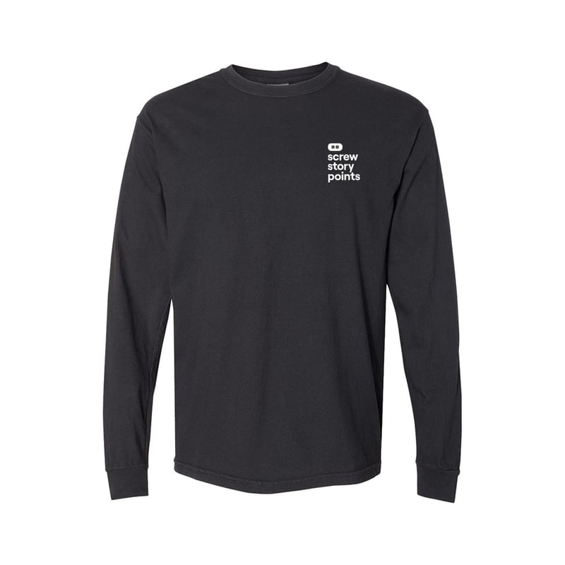 Screw Story Points Long Sleeve Tee | Buoy Black